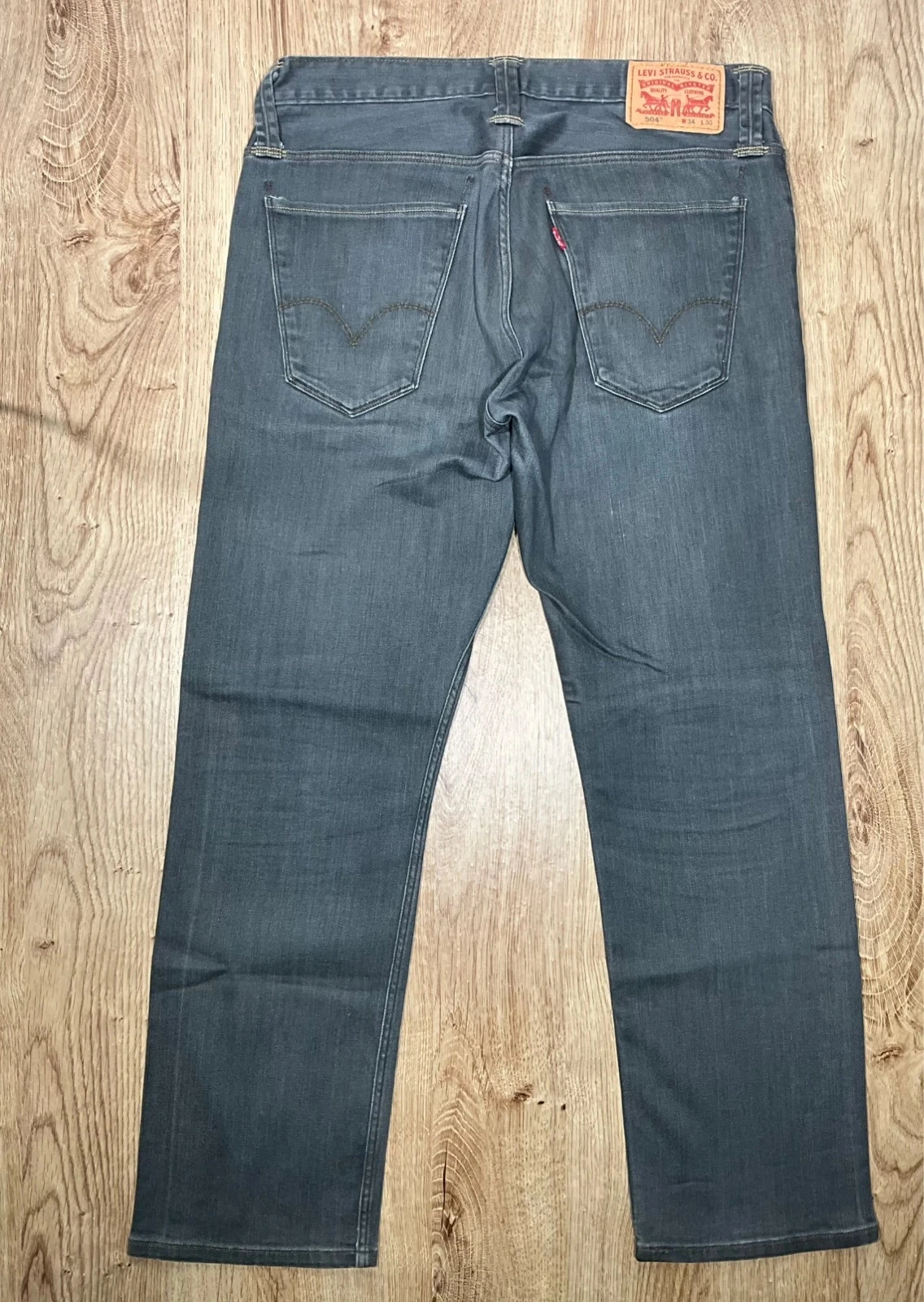 Jean Levi's 504 Coupe Regular Straight W34 L30 Vintage Coton GrisLvh 022 – photo 6